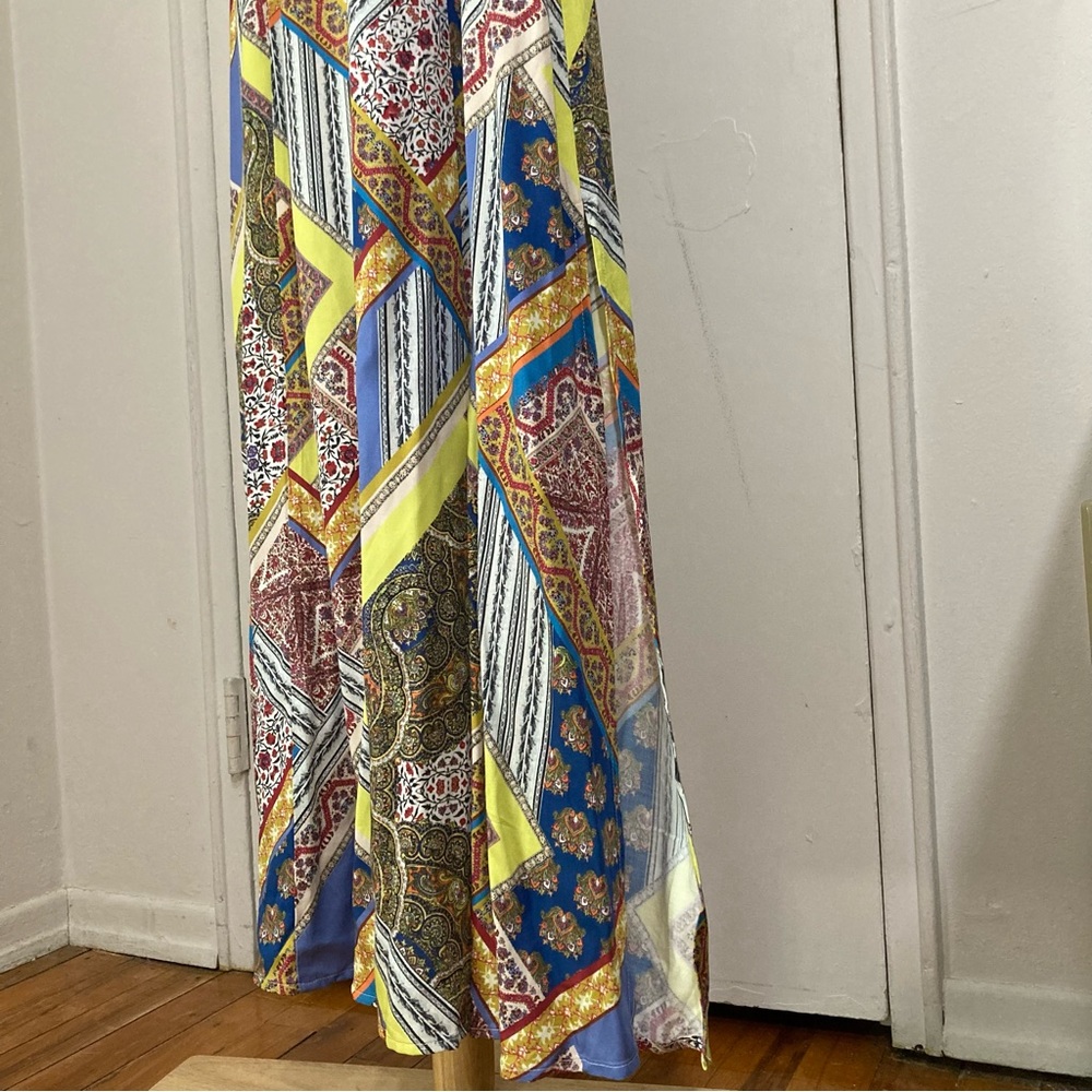 L'agence Patchwork Style Patterned Side Slit Dres… - image 4